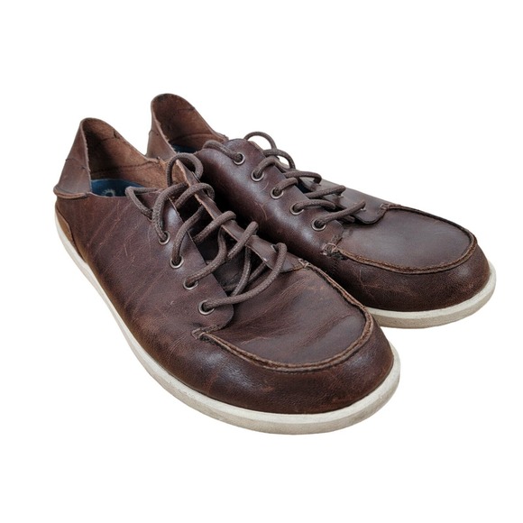 Olukai Nalukai Kala Slip On Casual Shoe Brown Tan Leather Comfort Mens 9 main image 7